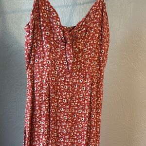 American Eagle Outfitters Rust Floral Mini Dress